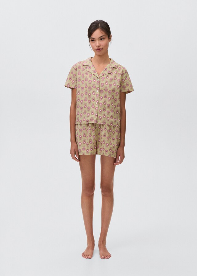 Mango Pack Pijama Algodón Estampado