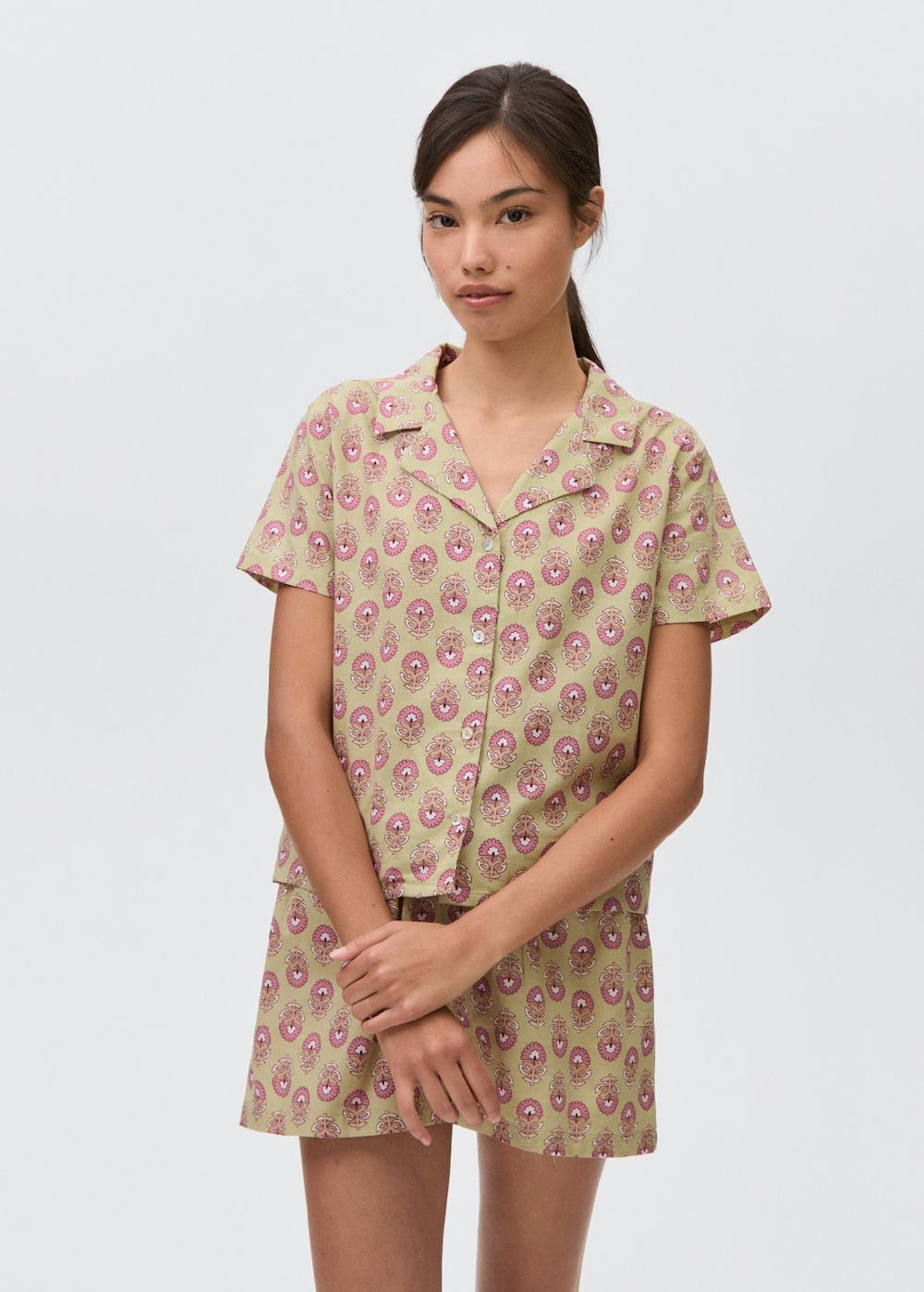 Mango Pack pijama algodón estampado