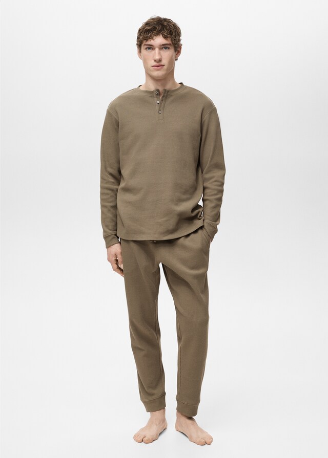 Mango Pack Pijama Estructura Algodón