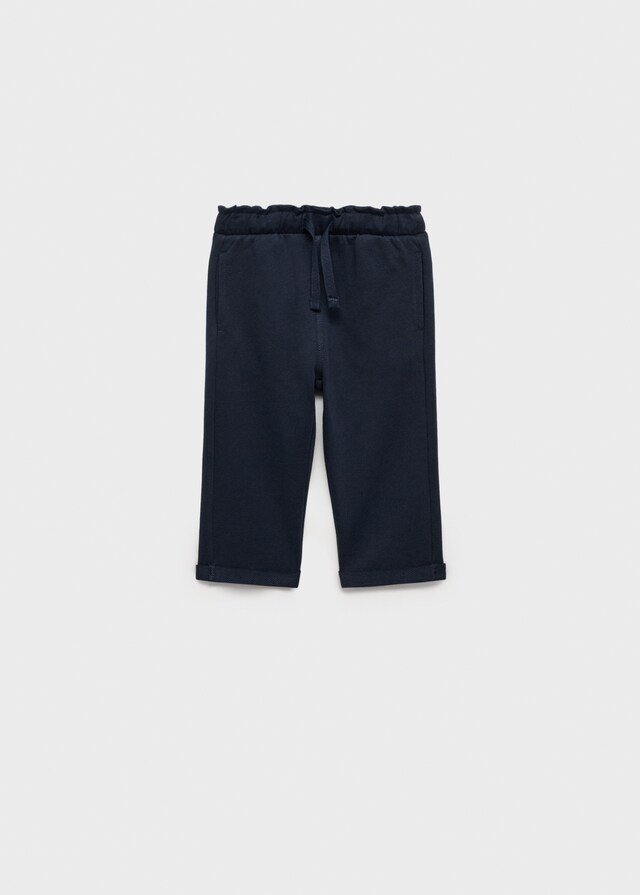 Mango Pantalón Algodón Cintura Elástica