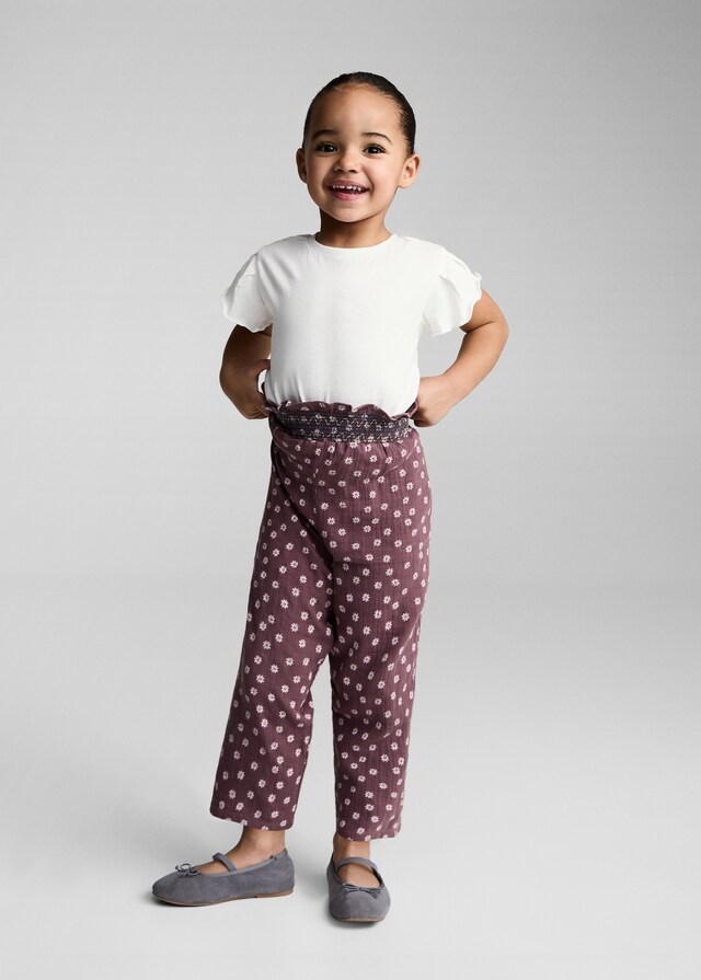Mango Pantalón Algodón Estampado