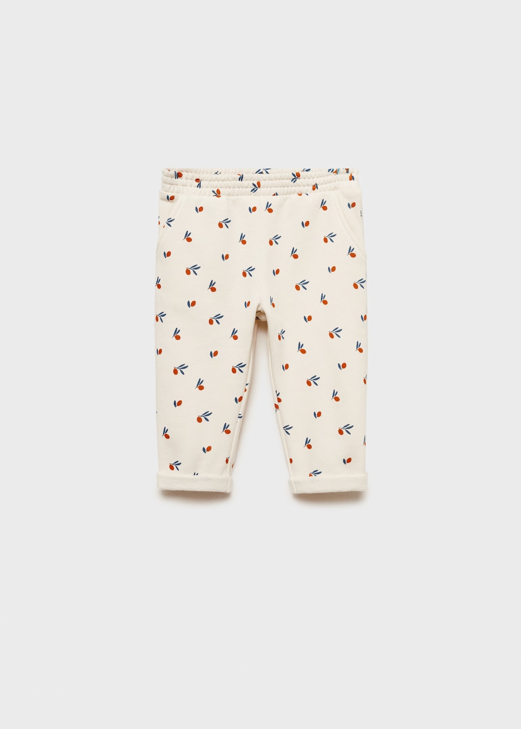 Mango Pantalón algodón estampado