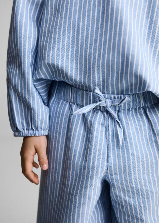 Mango Pantalón Algodón Rayas