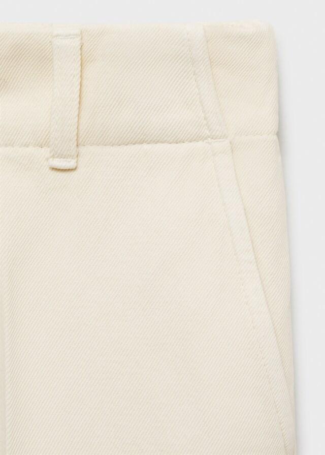 Mango Pantalón Algodón Wideleg Tiro Alto