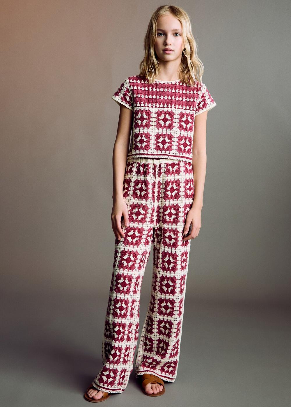 Mango Pantalón crochet