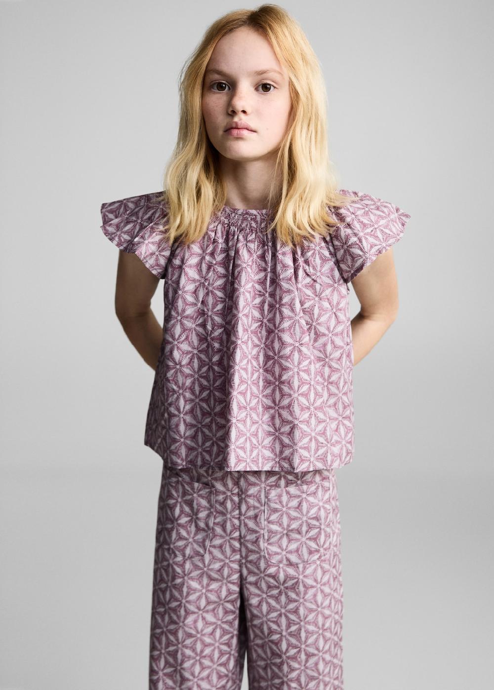 Mango Pantalón estampado bolsillo