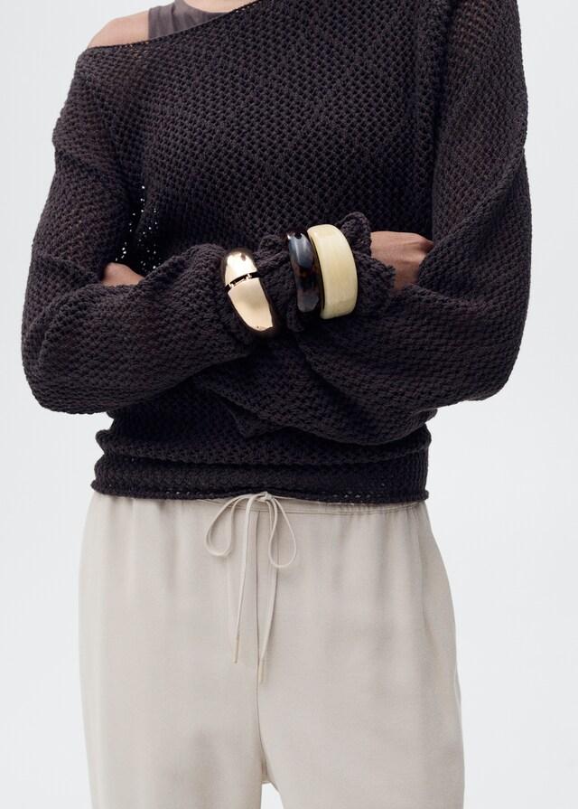 Mango Pantalón Fluido Cintura Elástica