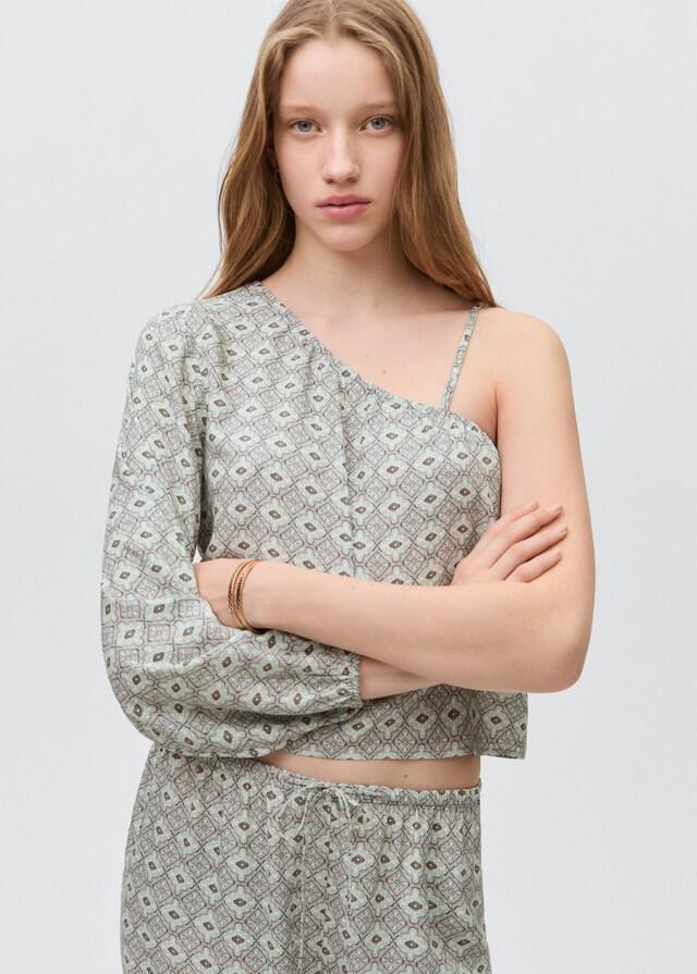 Mango Pantalón Fluido Estampado