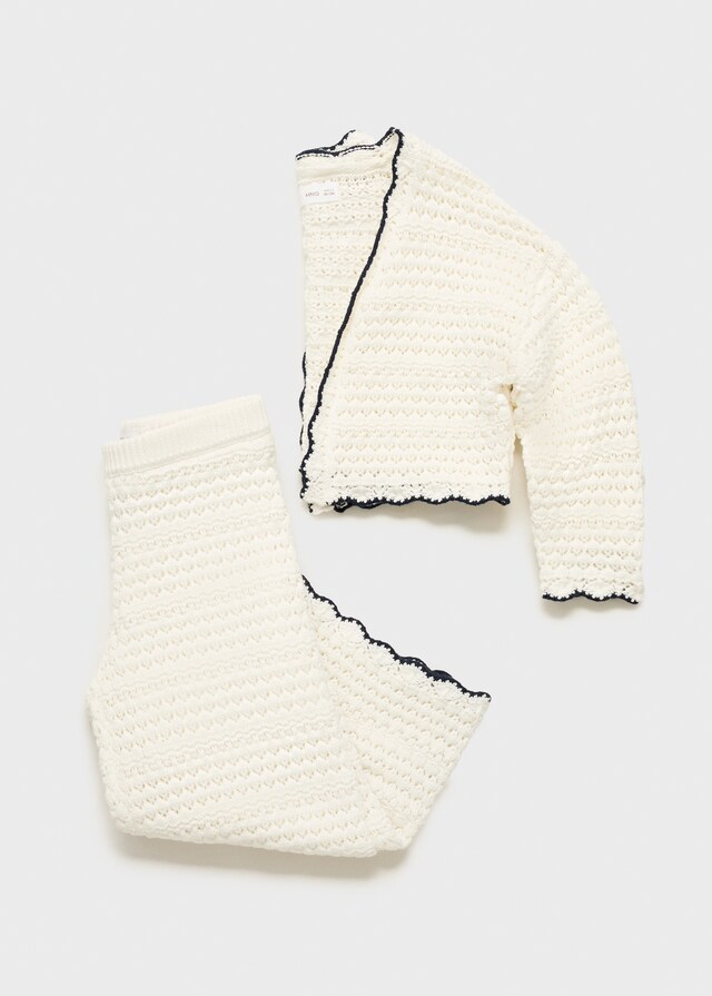 Mango Pantalón Punto Calado