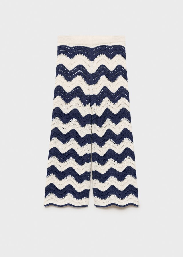 Mango Pantalón Punto Calado Zigzag