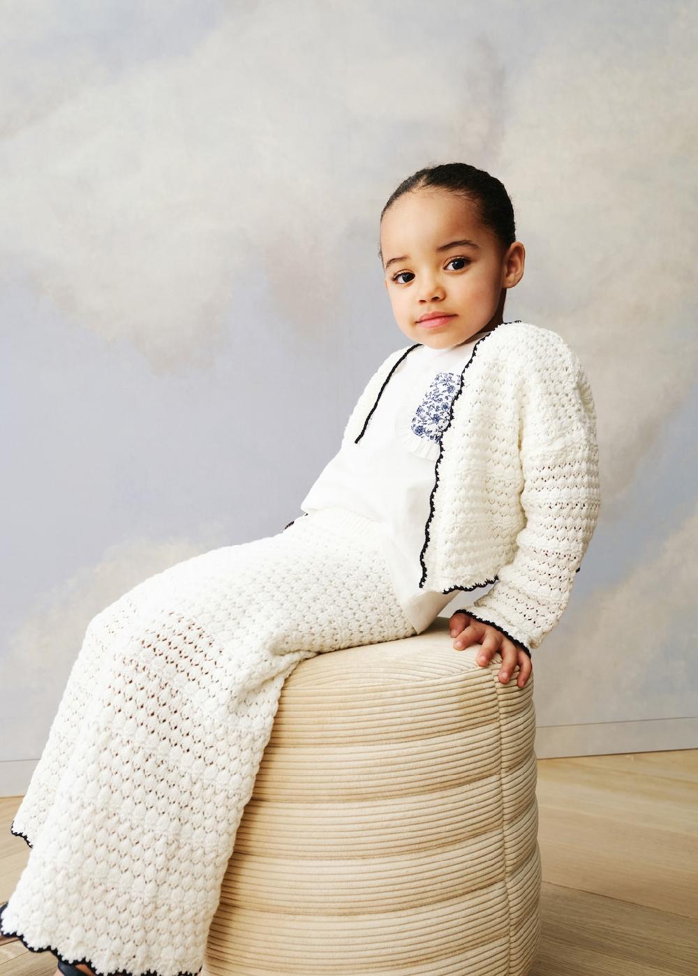 Mango Pantalón punto calado