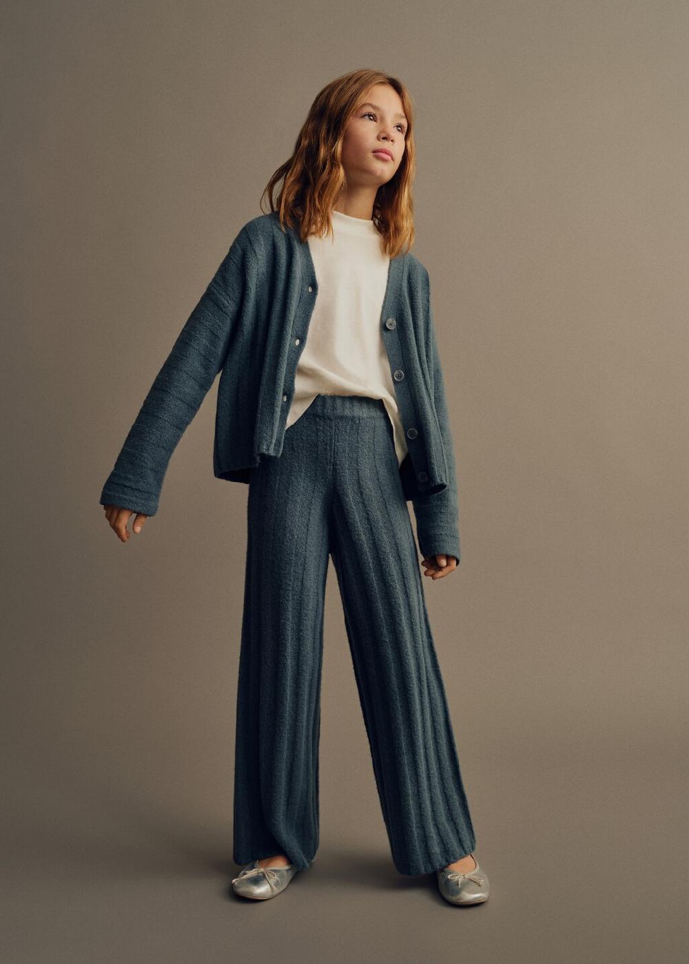 Mango Pantalón punto canalé