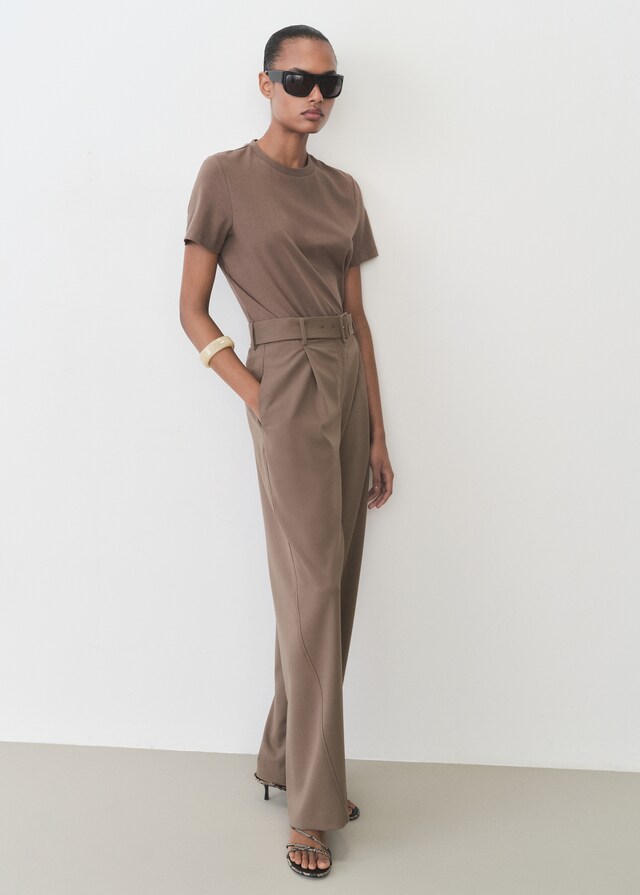 Mango Pantalón Recto Cinturón