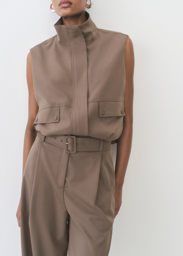 Mango Pantalón Recto Cinturón