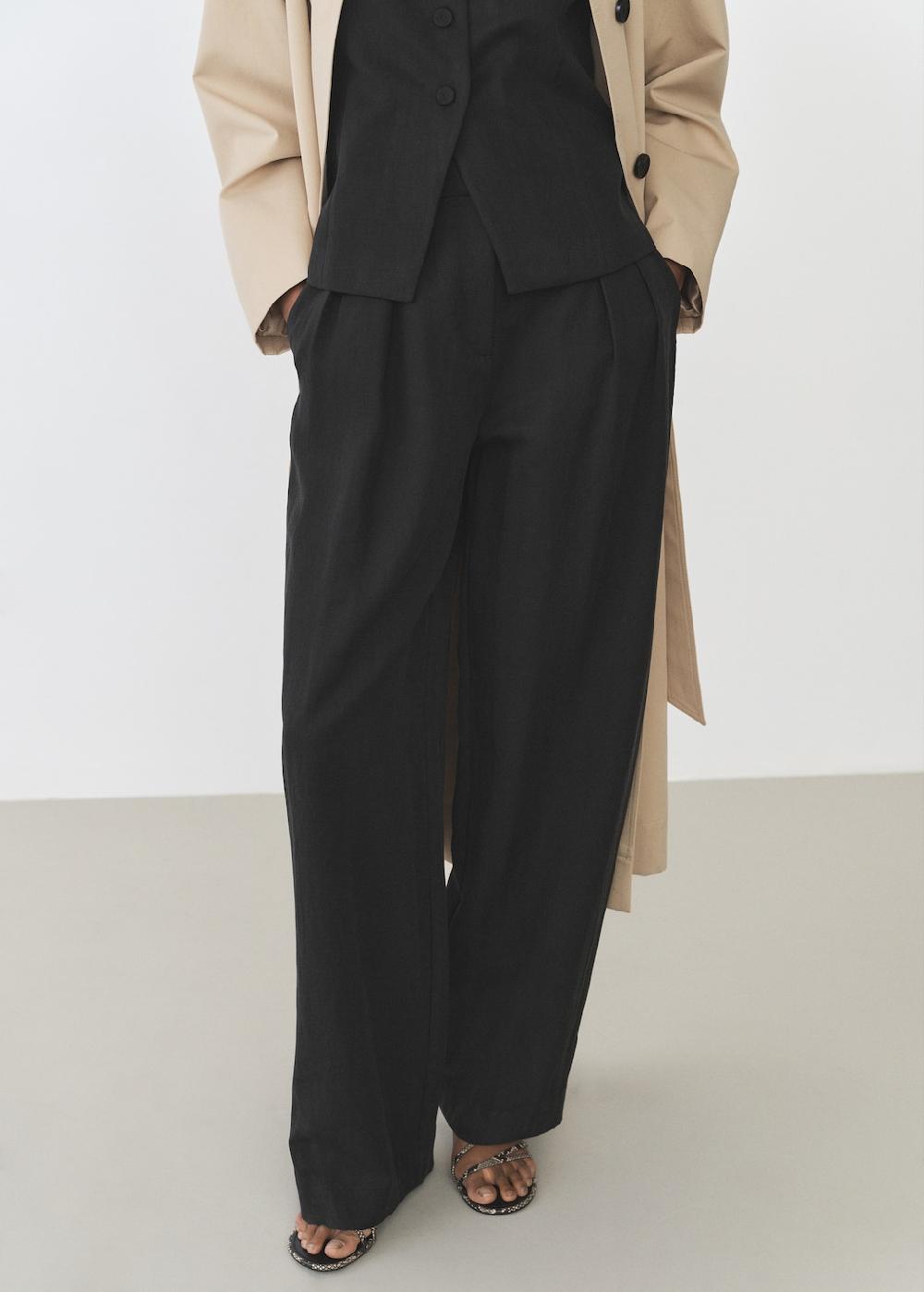 Mango Pantalón recto traje lyocell