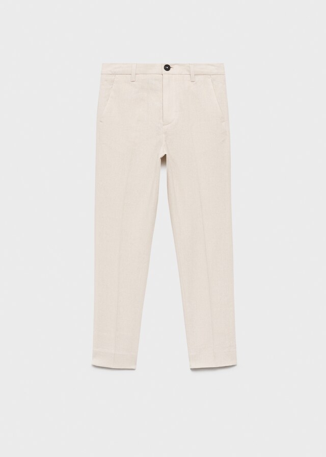 Mango Pantalón Traje Lino