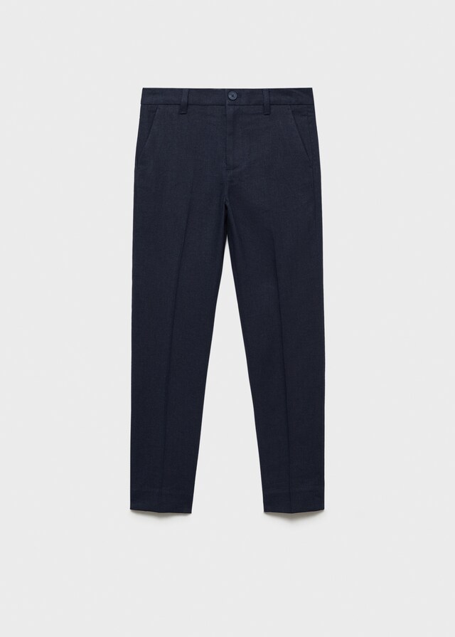 Mango Pantalón Traje Lino