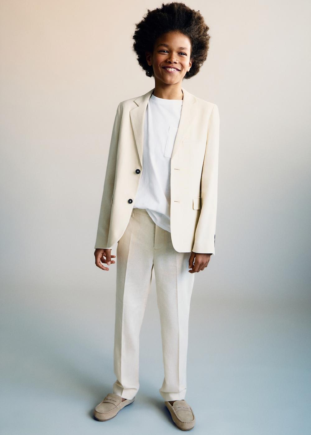 Mango Pantalón traje lino