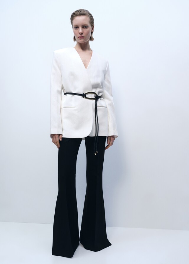 Mango Pantalón Traje Maxi Wideleg