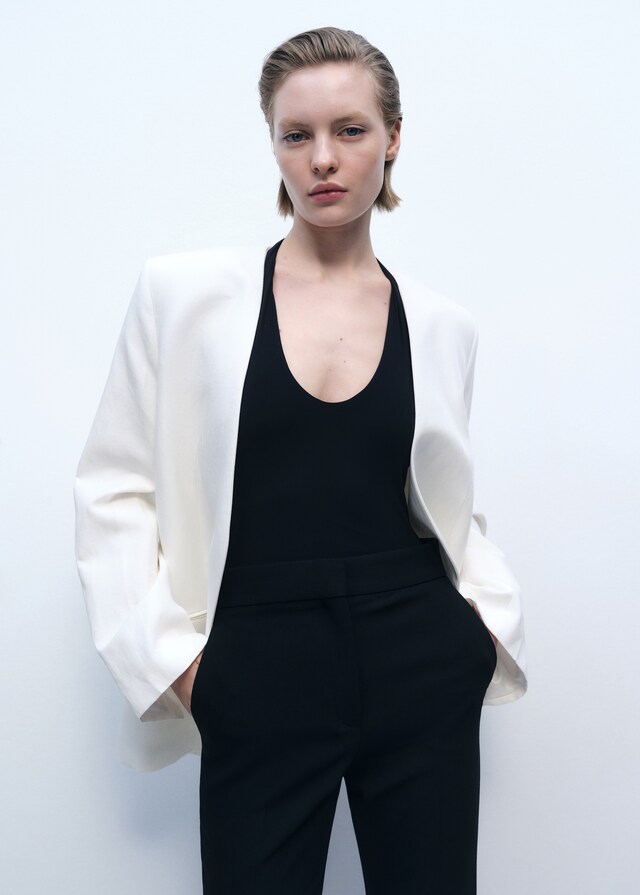 Mango Pantalón Traje Maxi Wideleg