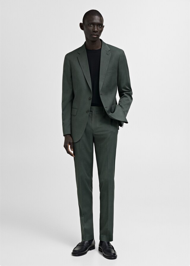 Mango Pantalón Traje Milán Cuadro Gales