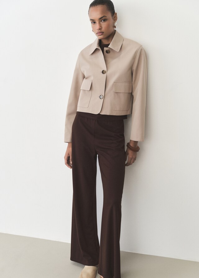 Mango Pantalón Wideleg Cintura Elástica