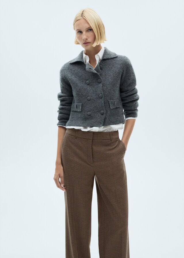 Mango Pantalón Wideleg Tiro Medio