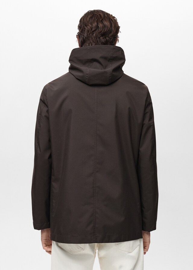 Mango Parka Capucha Water Repellent
