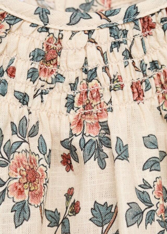 Mango Pelele Flores Algodón