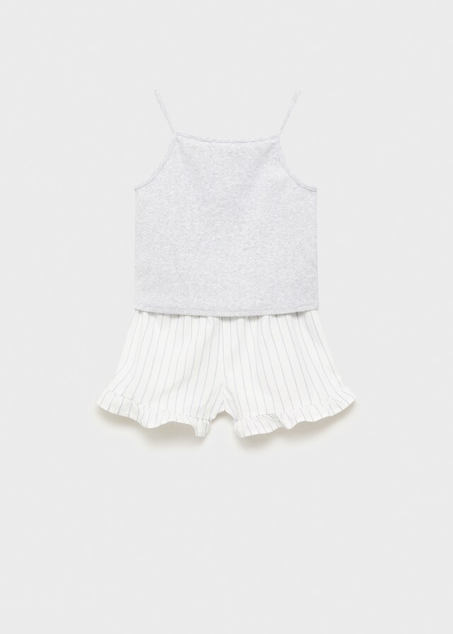 Mango Pijama Algodón Combinado