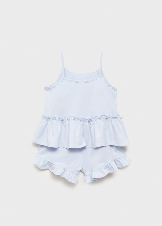 Mango Pijama Algodón Volantes