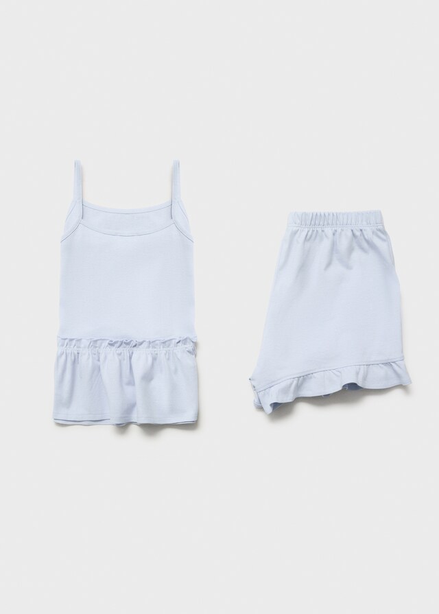 Mango Pijama Corto Volantes