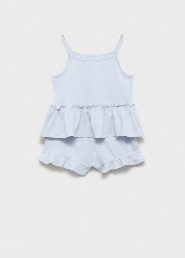 Mango Pijama Corto Volantes