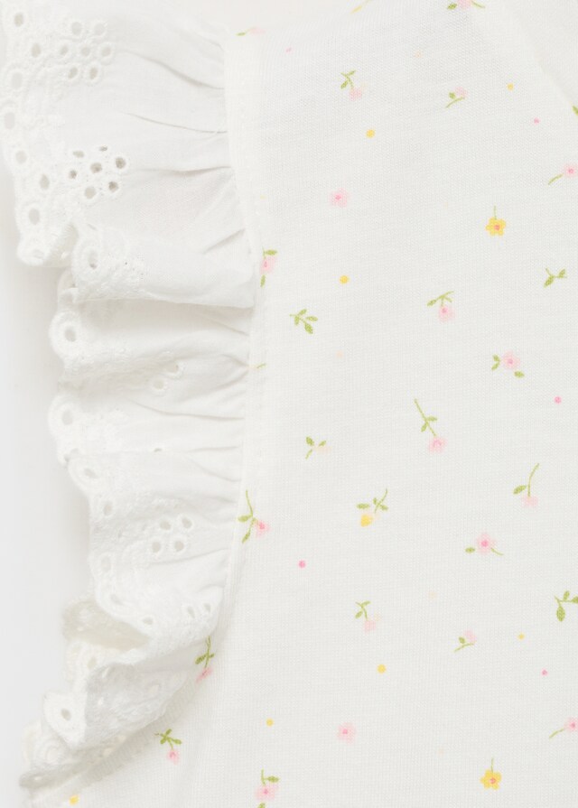 Mango Pijama Flores Algodón