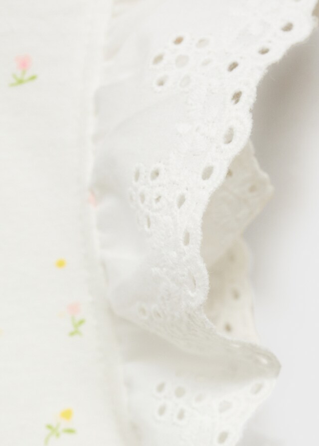 Mango Pijama Flores Algodón