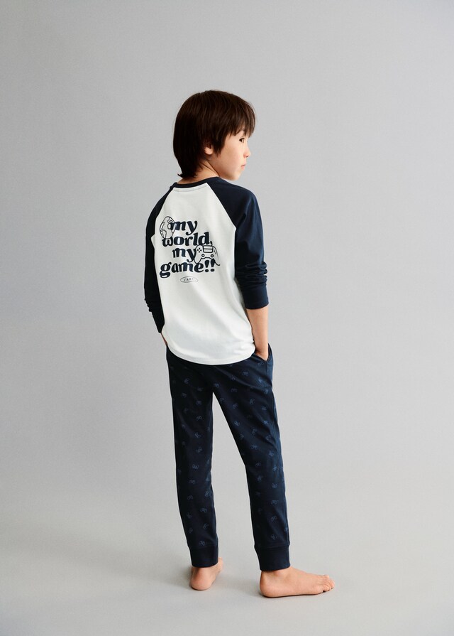 Mango Pijama Largo Algodón Estampado