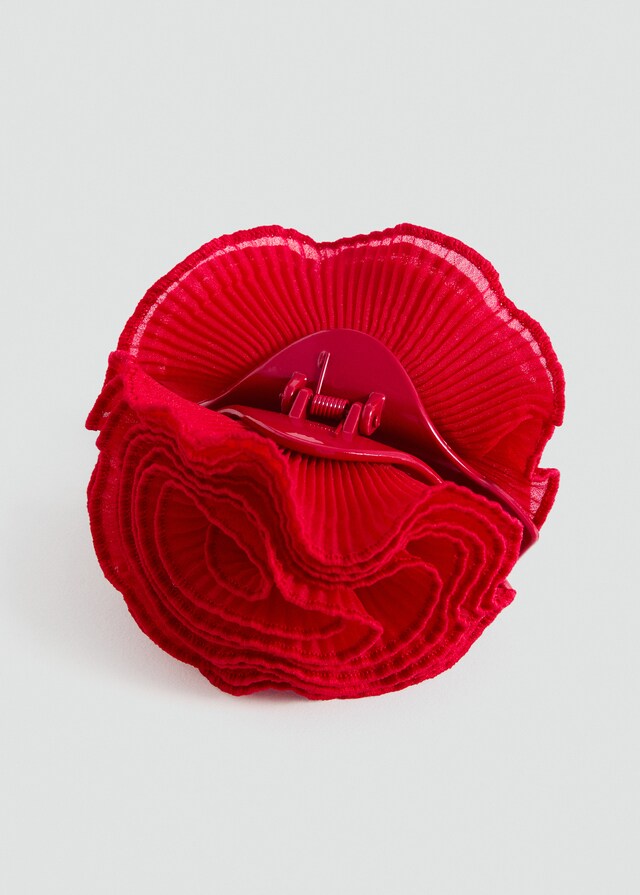 Mango Pinza Pelo Flor Textura