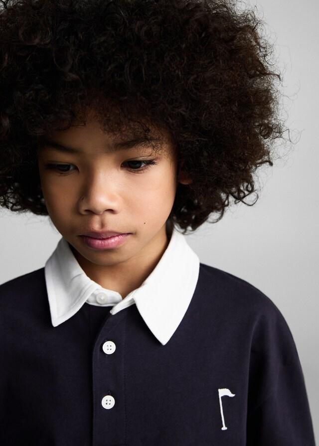 Mango Polo Algodón Cuello Contraste