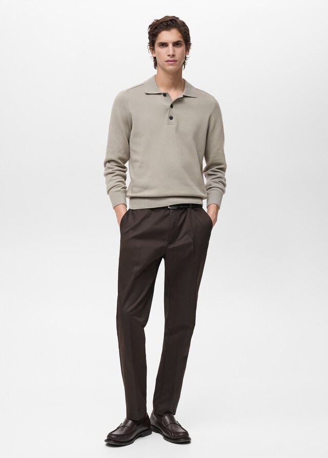 Mango Polo Punto Algodón