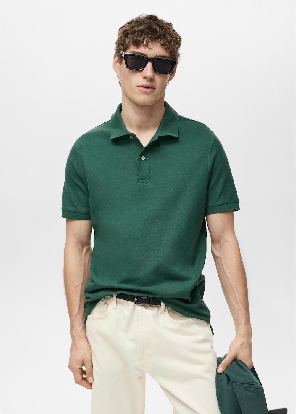 Mango Polo regular fit algodón piqué