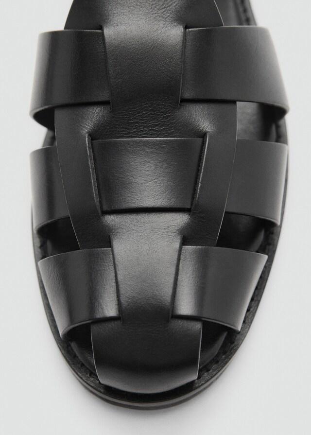 Mango Sandalia Cangrejera Piel