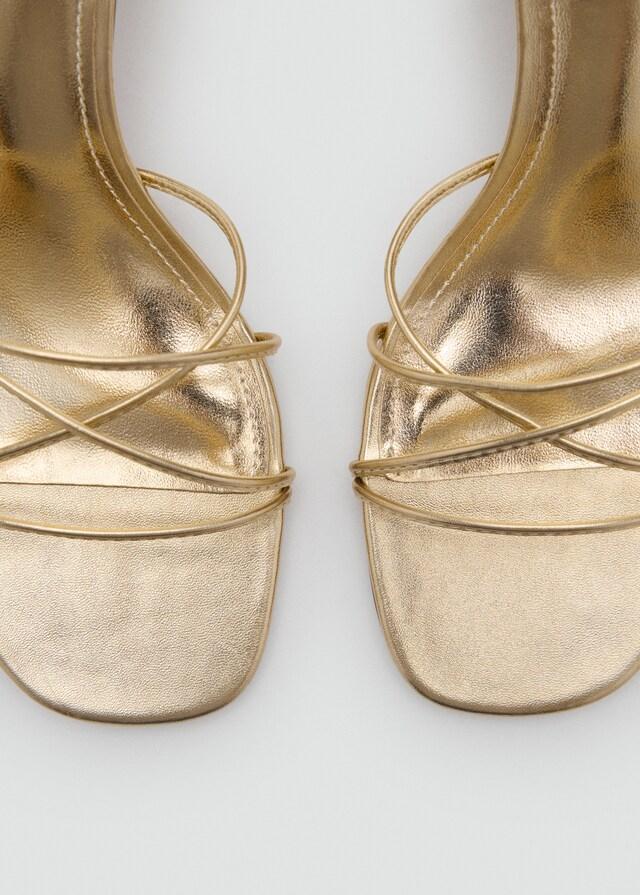 Mango Sandalia Tacón Tiras Cruzadas