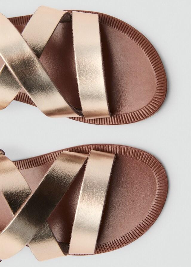 Mango Sandalia Tiras Metalizada