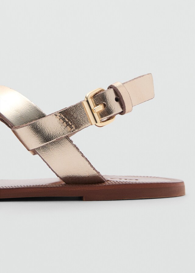 Mango Sandalia Tiras Metalizada