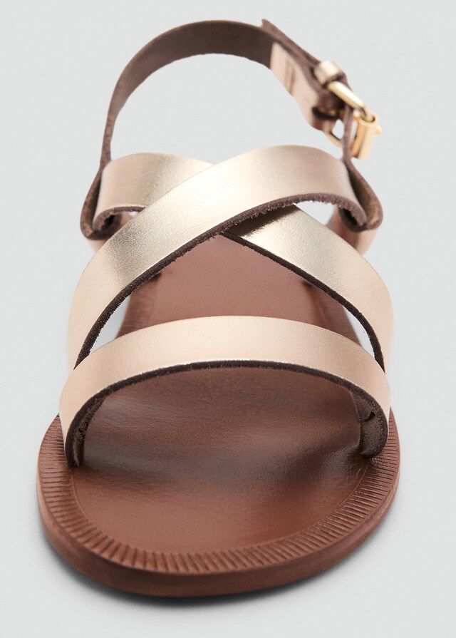 Mango Sandalia Tiras Metalizada