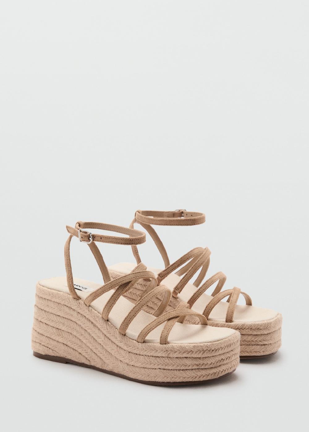 Mango Sandalias esparto plataforma