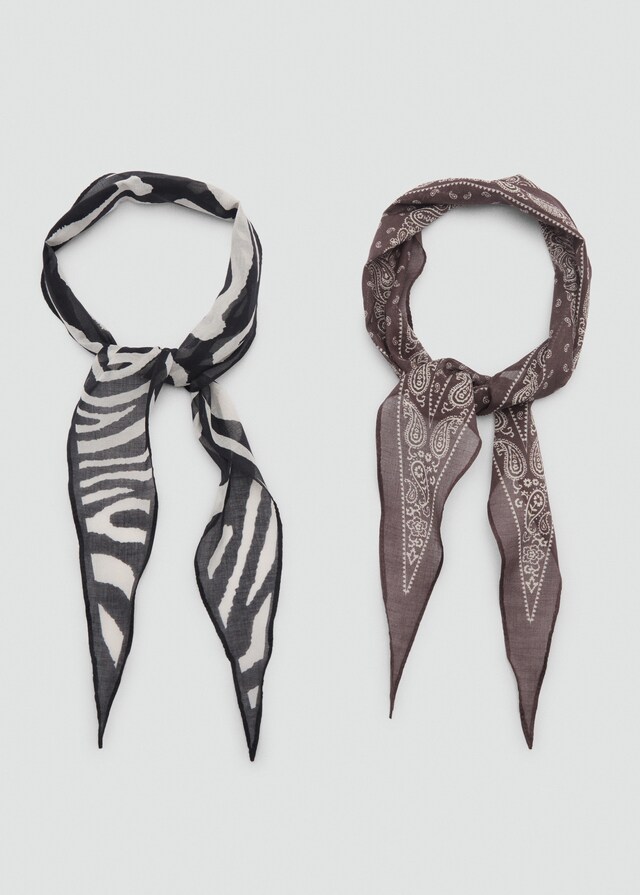 Mango Set 2 Pañuelos Estampados