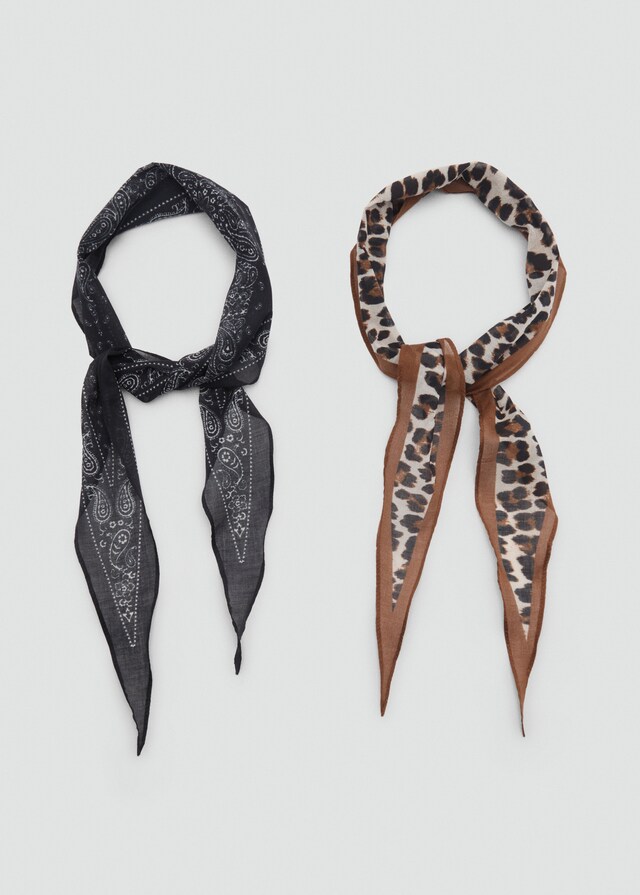 Mango Set 2 Pañuelos Estampados