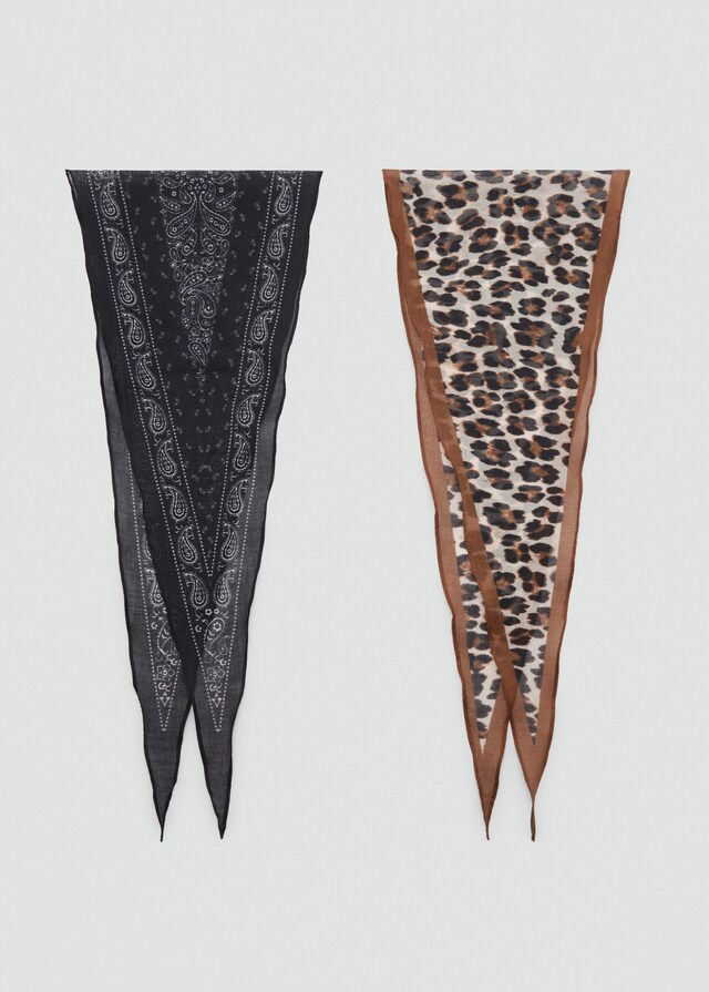 Mango Set 2 Pañuelos Estampados