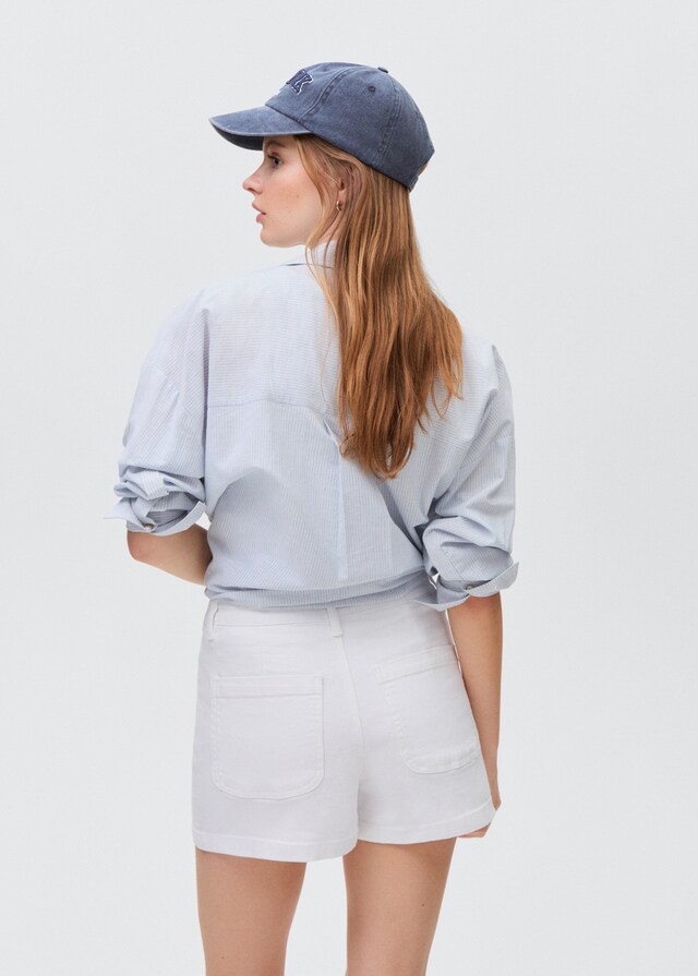 Mango Short Vaquero Bajo Vuelto